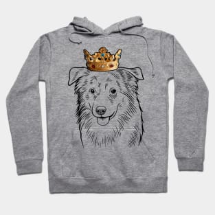 Miniature American Shepherd Dog King Queen Wearing Crown Hoodie